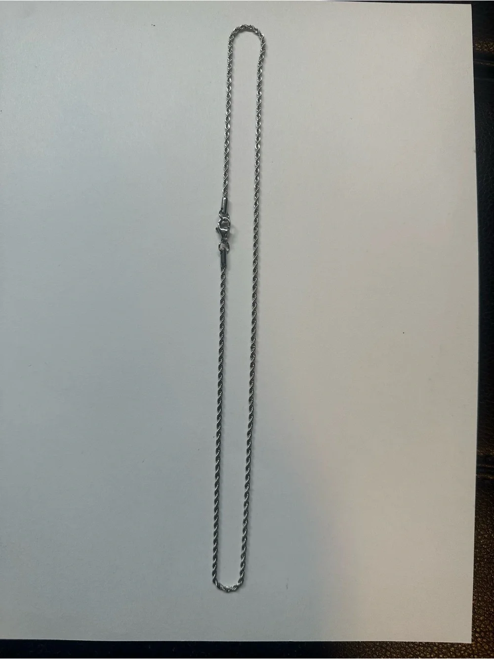 20 inch Sterling Rope Chain Necklace for Men - Silver
